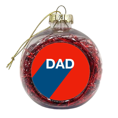 Dad Typographic Design - xmas bauble by Adam Regester