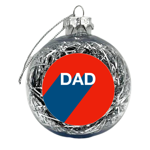 Dad Typographic Design - xmas bauble by Adam Regester