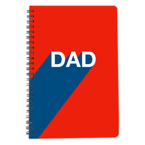Dad Typographic Design - personalised A4, A5, A6 notebook by Adam Regester