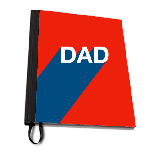 Dad Typographic Design - personalised A4, A5, A6 notebook by Adam Regester