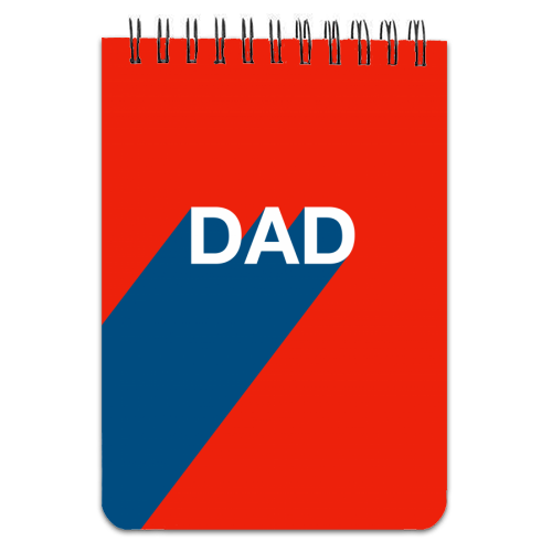 Dad Typographic Design - personalised A4, A5, A6 notebook by Adam Regester