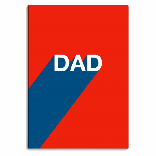 Dad Typographic Design - personalised A4, A5, A6 notebook by Adam Regester