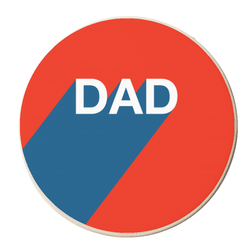 Dad Typographic Design - personalised beer coaster by Adam Regester