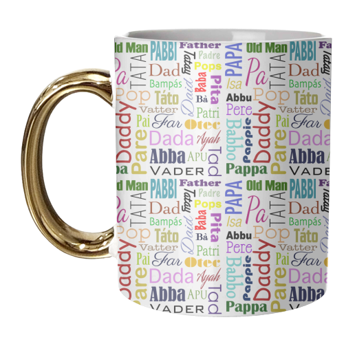 Dad - unique mug by Kitty & Rex Designs