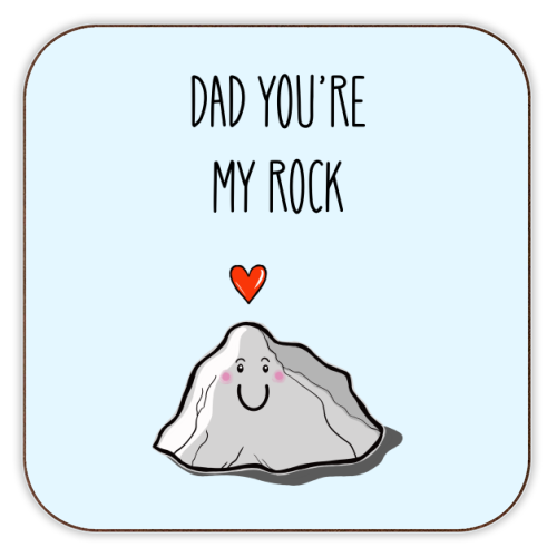 Dad You're My Rock - personalised beer coaster by Adam Regester