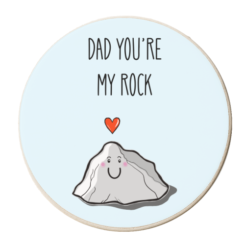 Dad You're My Rock - personalised beer coaster by Adam Regester