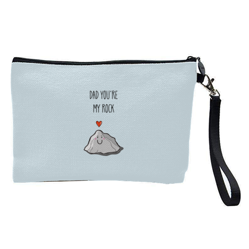 Dad You're My Rock - pretty makeup bag by Adam Regester