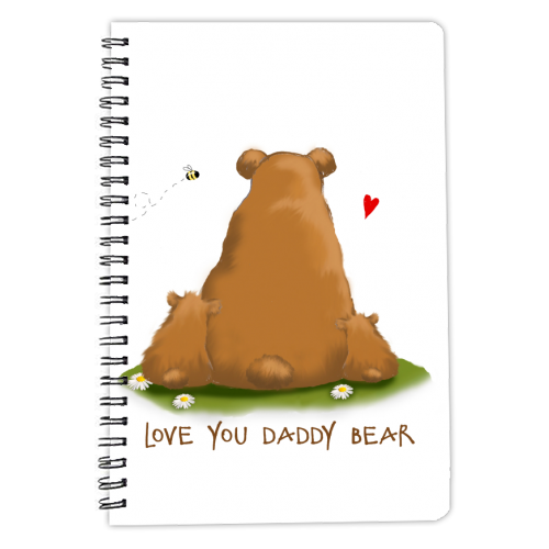 Daddy and Baby Bears - personalised A4, A5, A6 notebook by Giddy Kipper