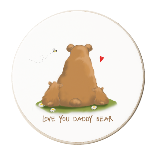 Daddy and Baby Bears - personalised beer coaster by Giddy Kipper