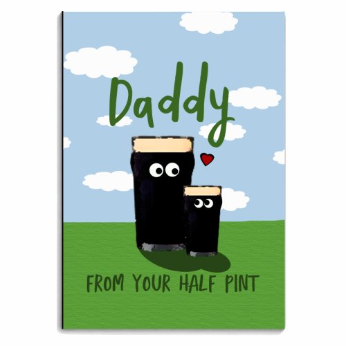 Daddy and Half Pint - personalised A4, A5, A6 notebook by Giddy Kipper