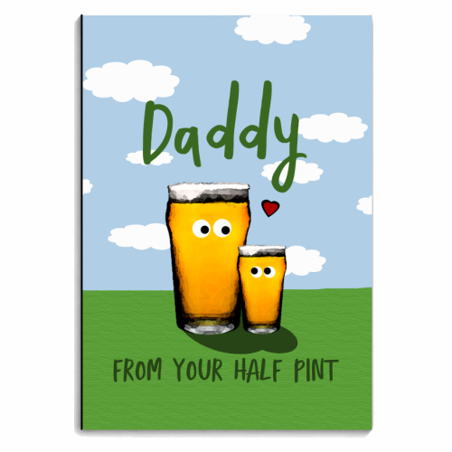 Daddy and his Half Pint - personalised A4, A5, A6 notebook by Giddy Kipper