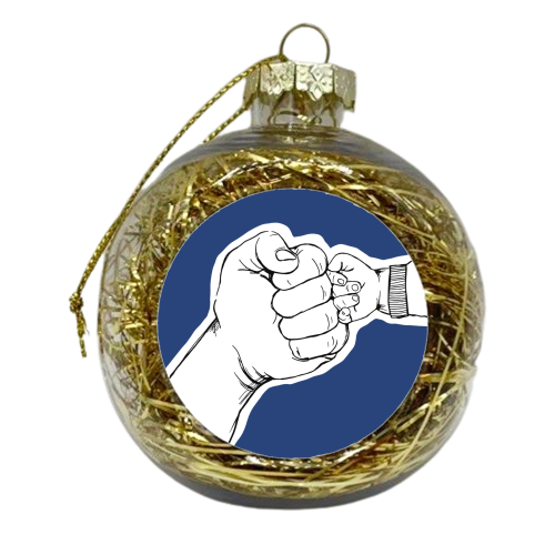 Daddy and Me Fist Bump - xmas bauble by Giddy Kipper