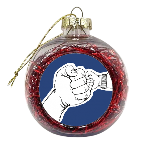 Daddy and Me Fist Bump - xmas bauble by Giddy Kipper