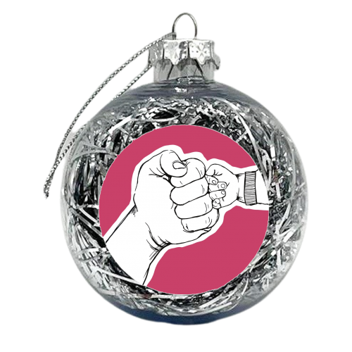 Daddy and Me Fist Bump - xmas bauble by Giddy Kipper