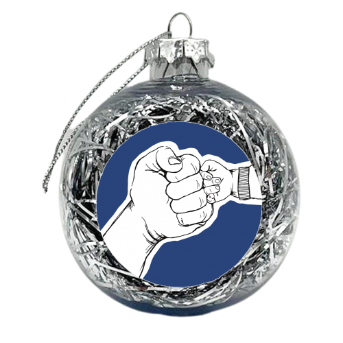 Daddy and Me Fist Bump - xmas bauble by Giddy Kipper