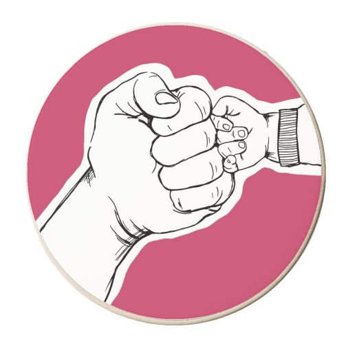 Daddy and Me Fist Bump - personalised beer coaster by Giddy Kipper