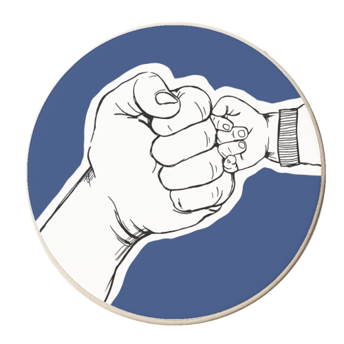 Daddy and Me Fist Bump - personalised beer coaster by Giddy Kipper