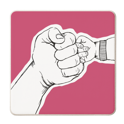 Daddy and Me Fist Bump - personalised beer coaster by Giddy Kipper