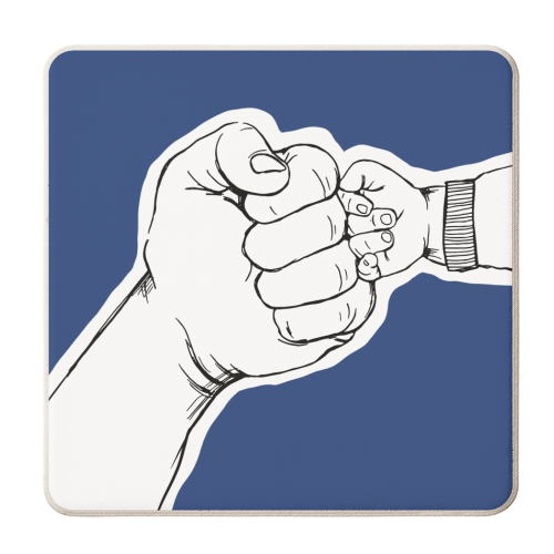 Daddy and Me Fist Bump - personalised beer coaster by Giddy Kipper