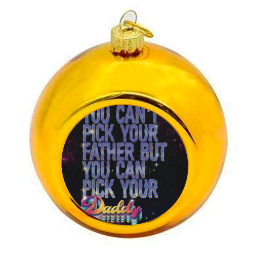 Daddy - colourful christmas bauble by ARTECCO