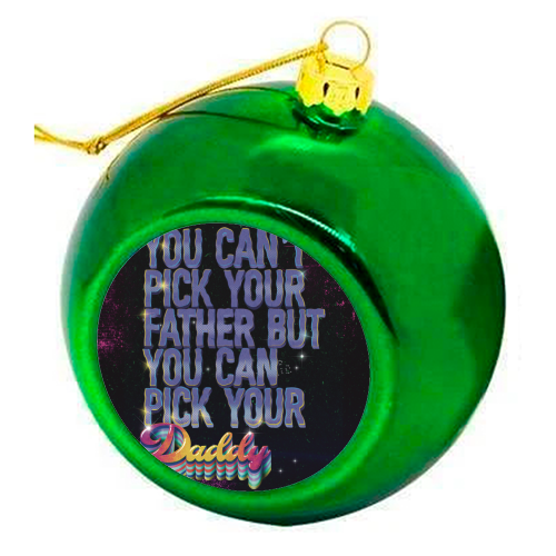 Daddy - colourful christmas bauble by ARTECCO