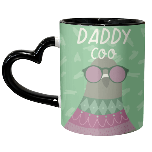 Daddy Cool Pigeon with Glasses - unique mug by AbiGoLucky