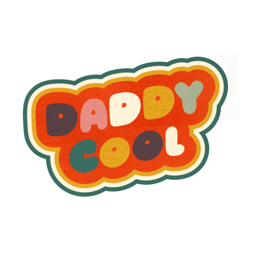Daddy Cool Retro Lettering - Die Cut Sticker by Ania Wieclaw