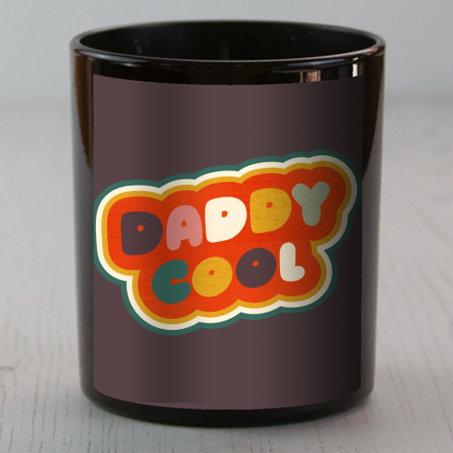 Daddy Cool Retro Lettering - scented candle by Ania Wieclaw