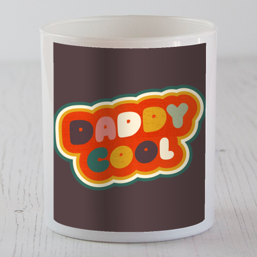 Daddy Cool Retro Lettering - scented candle by Ania Wieclaw