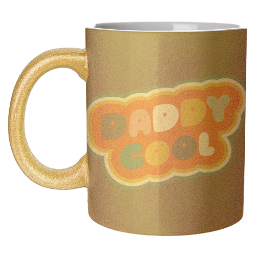Daddy Cool Retro Lettering - unique mug by Ania Wieclaw