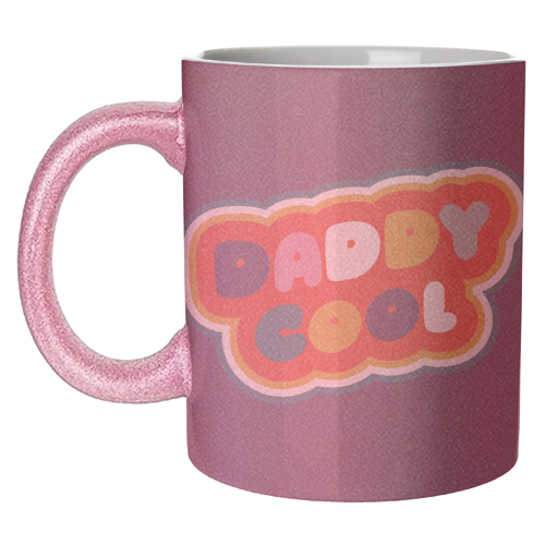Daddy Cool Retro Lettering - unique mug by Ania Wieclaw