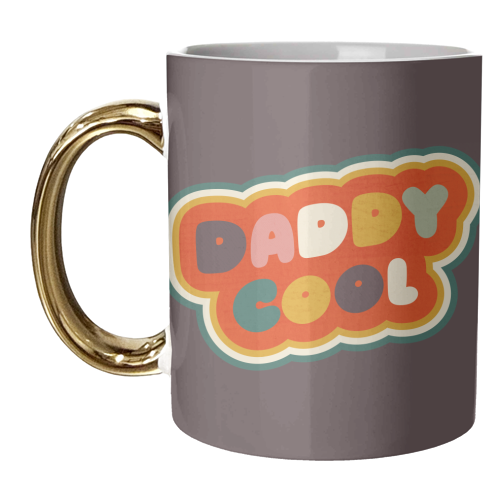 Daddy Cool Retro Lettering - unique mug by Ania Wieclaw