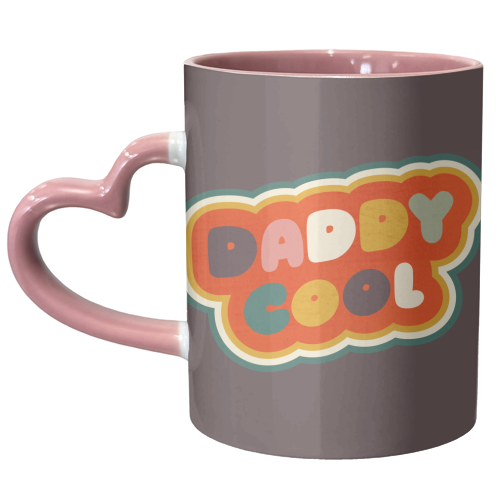 Daddy Cool Retro Lettering - unique mug by Ania Wieclaw