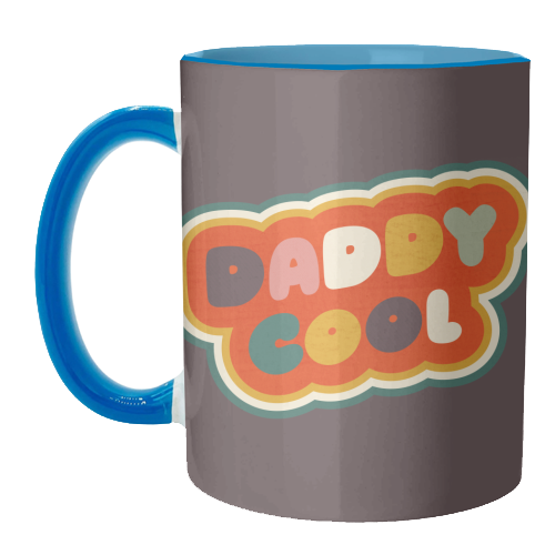 Daddy Cool Retro Lettering - unique mug by Ania Wieclaw