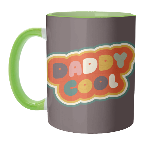 Daddy Cool Retro Lettering - unique mug by Ania Wieclaw