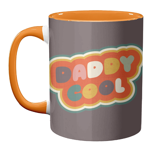 Daddy Cool Retro Lettering - unique mug by Ania Wieclaw