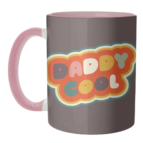 Daddy Cool Retro Lettering - unique mug by Ania Wieclaw