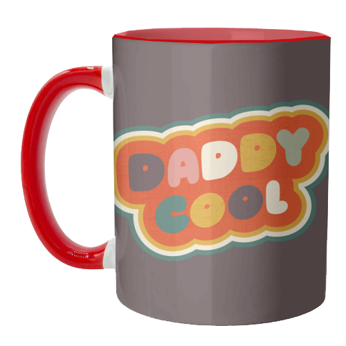 Daddy Cool Retro Lettering - unique mug by Ania Wieclaw