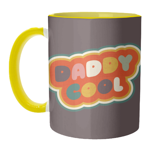 Daddy Cool Retro Lettering - unique mug by Ania Wieclaw