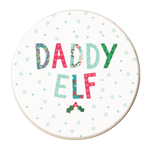 Daddy Elf - personalised beer coaster by The Boy and the Bear