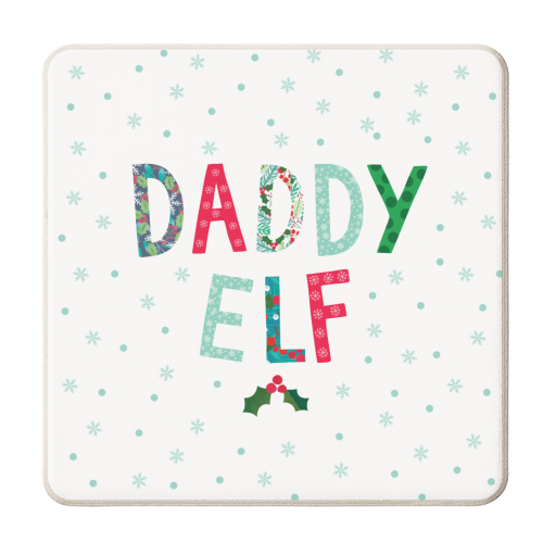 Daddy Elf - personalised beer coaster by The Boy and the Bear