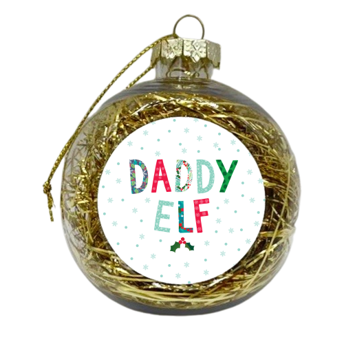 Daddy Elf - xmas bauble by The Boy and the Bear