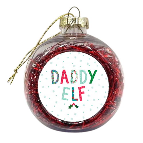 Daddy Elf - xmas bauble by The Boy and the Bear