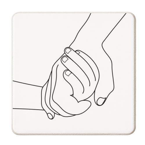 Dad's Helping Hand - personalised beer coaster by Adam Regester