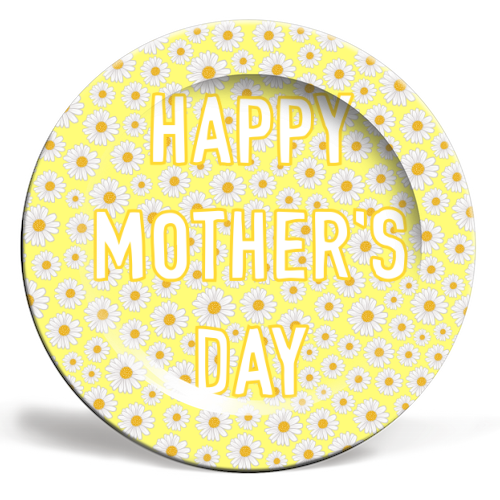 Daisy Happy Mother's Day - ceramic dinner plate by Adam Regester