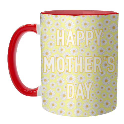Daisy Happy Mother's Day - unique mug by Adam Regester