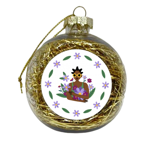 Daisy lady - xmas bauble by Sakina Saidi