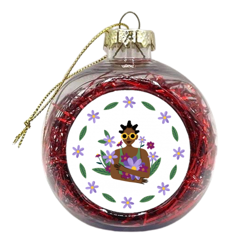 Daisy lady - xmas bauble by Sakina Saidi