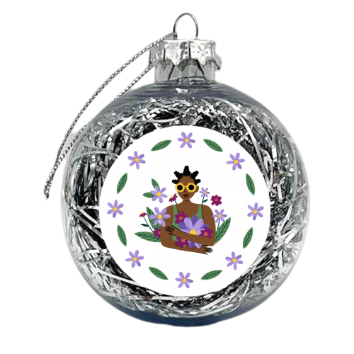 Daisy lady - xmas bauble by Sakina Saidi