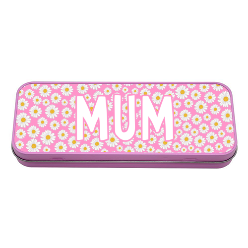 Daisy Mum - tin pencil case by Adam Regester